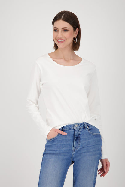 Langarmshirt mit Kellerfalte