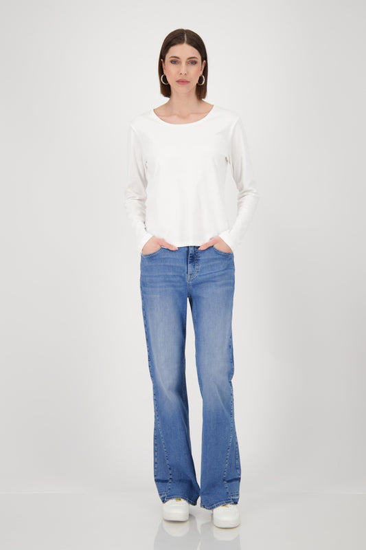 Langarmshirt mit Kellerfalte