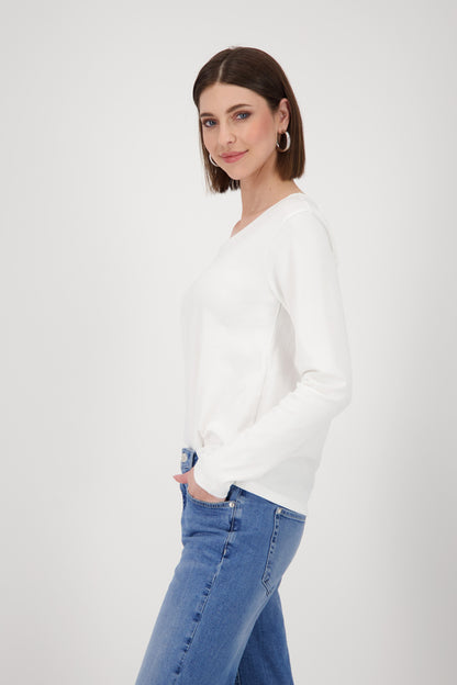 Langarmshirt mit Kellerfalte