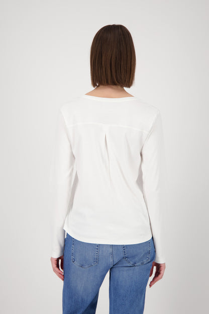 Langarmshirt mit Kellerfalte