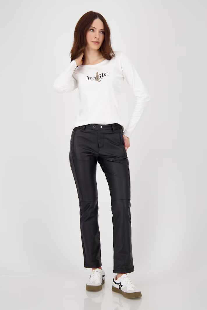 langärmiges Shirt mit Motto Print