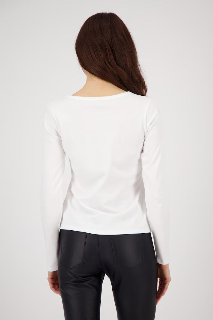 langärmiges Shirt mit Motto Print