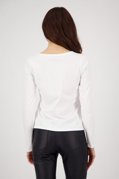 langärmiges Shirt mit Motto Print