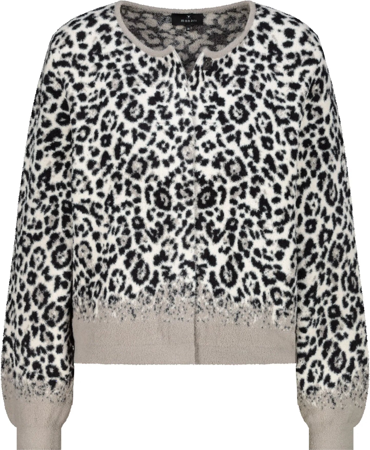 Strickjacke mit angesagtem Leopardenmuster