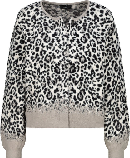 Strickjacke mit angesagtem Leopardenmuster