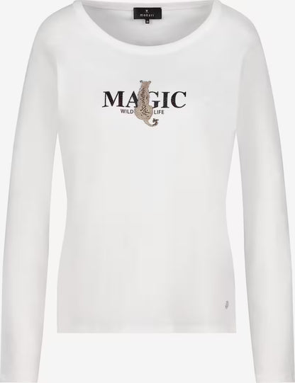 langärmiges Shirt mit Motto Print