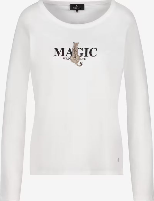 langärmiges Shirt mit Motto Print