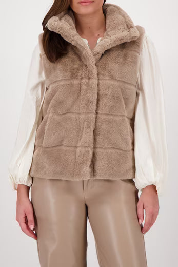 Fellimitatweste Weste Basic fake