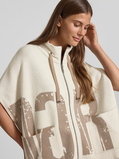 Relaxed Fit Wolljacke mit Viskose-Anteil in beige