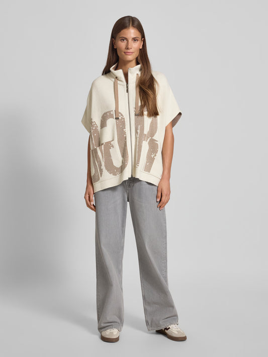 Relaxed Fit Wolljacke mit Viskose-Anteil in beige