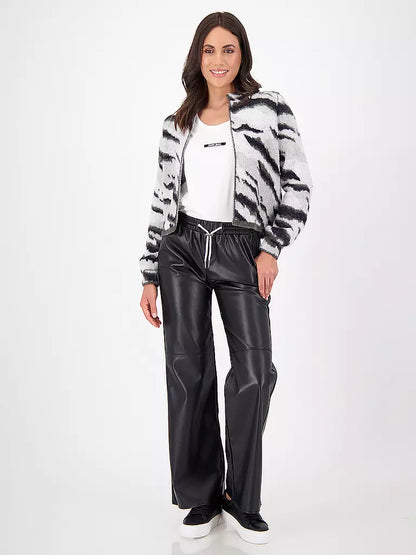 Strickjacke mit Tigermuster